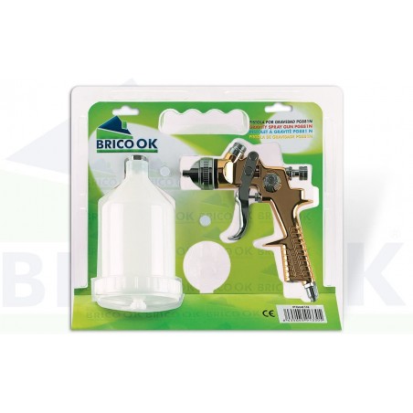 PISTOLA PINTAR GRAVEDAD PG881N BRICO OK - SUMINISTROS CAMARA
