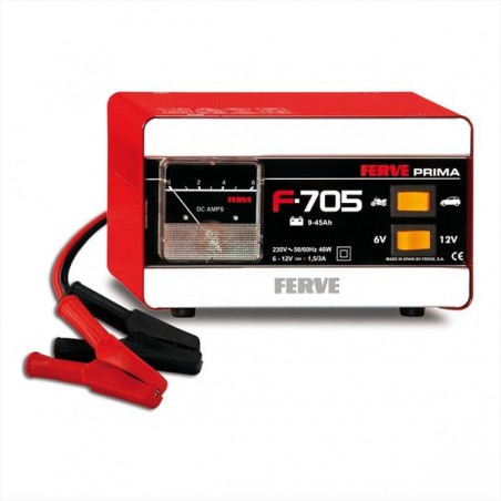 CARGADOR BATERIA 6-12V/1.5-3A FERVE F-705 - SUMINISTROS CAMARA