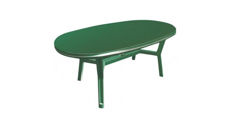 MESA JARDIN OVAL VERDE - SUMINISTROS CAMARA