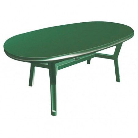 MESA JARDIN OVAL VERDE - SUMINISTROS CAMARA