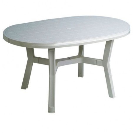 MESA JARDIN OVAL BLANCA - SUMINISTROS CAMARA