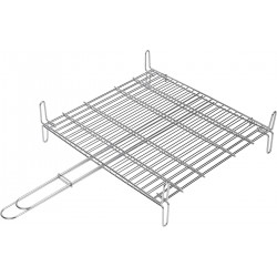 PARRILLA DOBLE INOX 50 x 50 cm - SUMINISTROS CAMARA