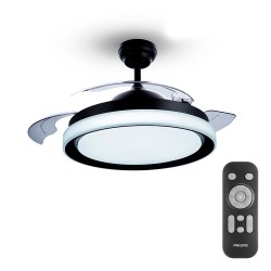 VENTILADOR DE TECHO CON LED ATLAS NEGRO 28+35W ø106cm - SUMINISTROS CAMARA