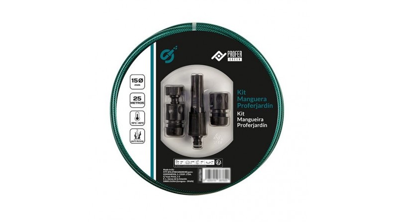 KIT MANGUERA JARDIN 15mm 25m PROFER - SUMINISTROS CAMARA