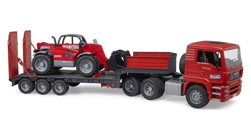 CAMION MAN TGA CON SEMIRREMOLQUE DE PLATAFORMA BAJA Y TELESCOPICA - SUMINISTROS CAMARA CAMION MAN TGA CON SEMIRREMOLQUE DE PLATAFORMA BAJA Y TELESCOPICA - SUMINISTROS CAMARA