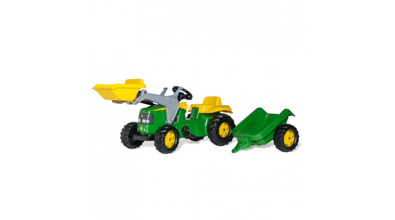 TRACTOR DE PEDALES ROLLYKID JD CON PALA Y REMOLQUE - SUMINISTROS CÁMARA TRACTOR DE PEDALES ROLLYKID JD CON PALA Y REMOLQUE - SUMINISTROS CÁMARA