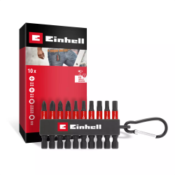 JUEGO PUNTAS DE IMPACTO CON MOSQUETON 10PZS EINHELL - SUMINISTROS CÁMARA