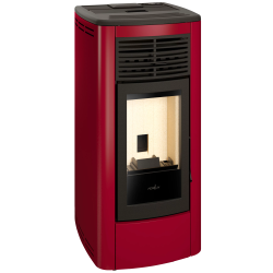 ESTUFA PELLET SHARA 8KW ROJO IMPERIAL FERLUX