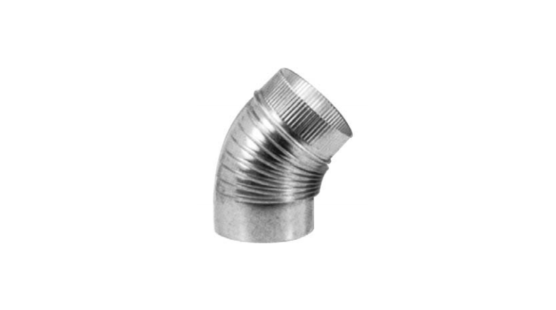 CODO ESTUFA GALVANIZADO 100mm 45º (O,5mm) CODO ESTUFA GALVANIZADO 100mm 45º (O,5mm)