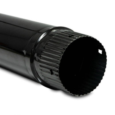 TUBO ESTUFA VITRIFICADO NEGRO 1m 200mm
