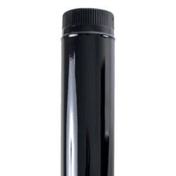 TUBO ESTUFA VITRIFICADO NEGRO 1m 150mm