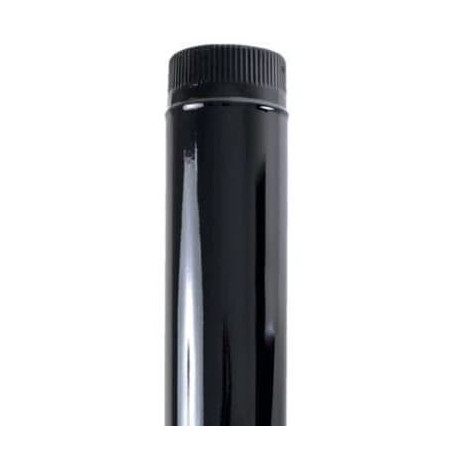 TUBO ESTUFA VITRIFICADO NEGRO 1m 150mm