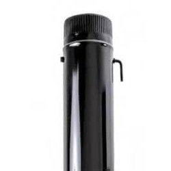 TUBO ESTUFA VITRIFICADO NEGRO 110mm CON TIRO 1m