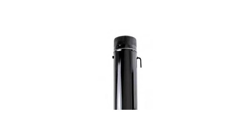 TUBO ESTUFA VITRIFICADO NEGRO 1m 120mm