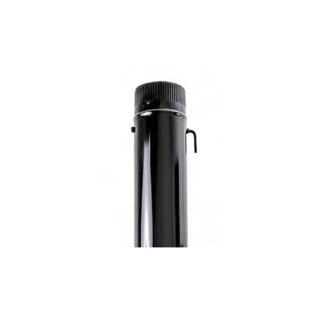 TUBO ESTUFA VITRIFICADO NEGRO 1m 120mm