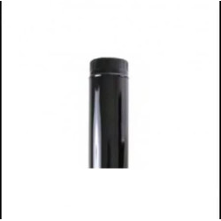 TUBO ESTUFA VITRIFICADO NEGRO 1m 110mm