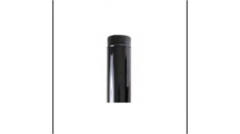 TUBO ESTUFA VITRIFICADO NEGRO 1m 110mm TUBO ESTUFA VITRIFICADO NEGRO 1m 110mm