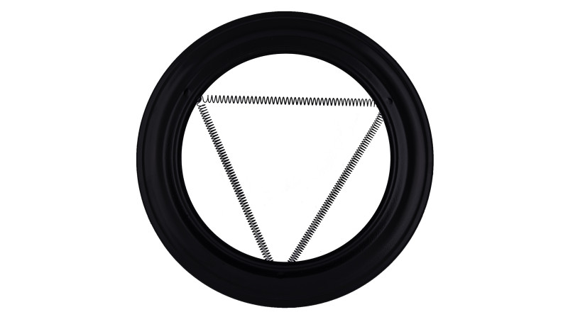 PLAFON ESTUFA VITRIFICADO NEGRO 100mm