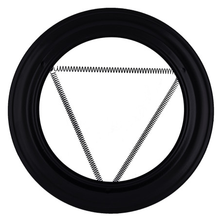 PLAFON ESTUFA VITRIFICADO NEGRO 100mm