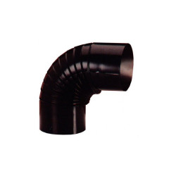 CODO ESTUFA VITRIFICADO NEGRO 100mm 90º