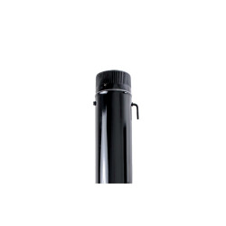 TUBO ESTUFA VITRIFICADO NEGRO 150mm CON TIRO 1m