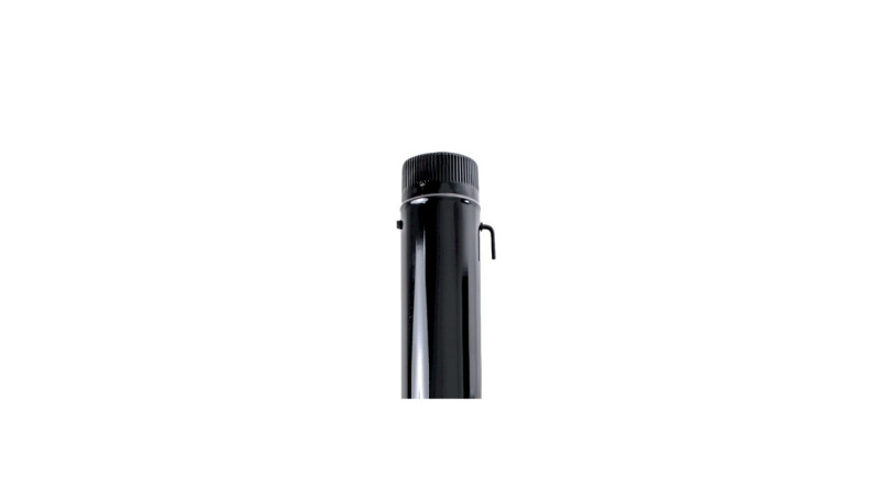 TUBO ESTUFA VITRIFICADO NEGRO 150mm CON TIRO 1m
