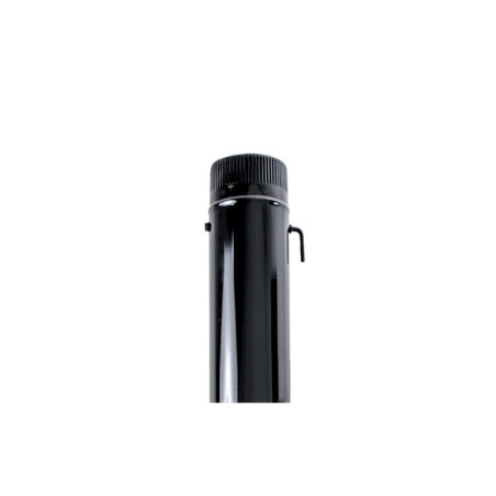 TUBO ESTUFA VITRIFICADO NEGRO 150mm CON TIRO 1m
