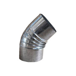 CODO ESTUFA GALVANIZADO 150mm 45º (0.8mm)