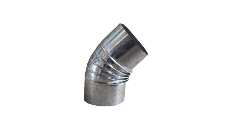 CODO ESTUFA GALVANIZADO 110mm 45º (0,5mm) CODO ESTUFA GALVANIZADO 110mm 45º (0,5mm)
