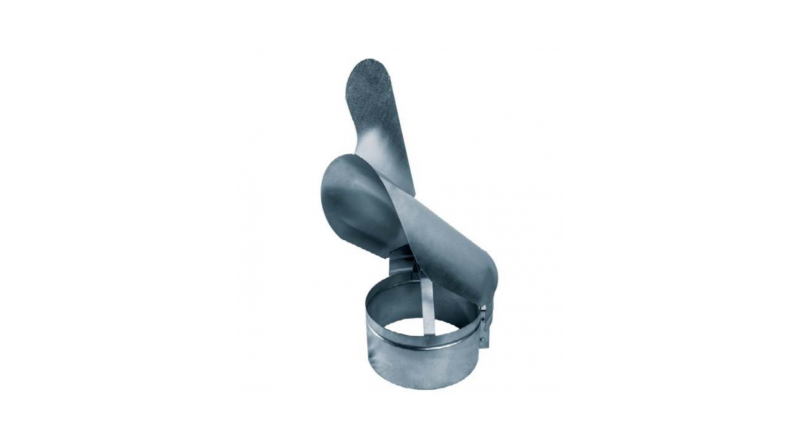 SOMBRERETE GIRATORIO VITRIFICADO NEGRO 110mm