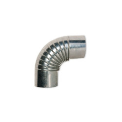 CODO ESTUFA GALVANIZADO 200mm 90º (0.8mm)
