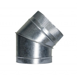 CODO ESTUFA GALVANIZADO 250mm 45º (0.5mm)