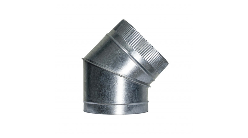 CODO ESTUFA GALVANIZADO 250mm 45º (0.5mm)