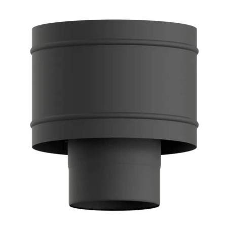 SOMBRERETE ANTIRREVOCANTE VITRIFICADO NEGRO 80mm