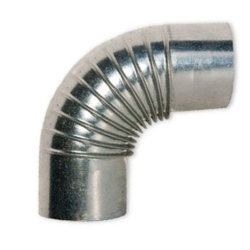 CODO ESTUFA GALVANIZADO 110mm 90º (0,5mm) - Suministros Cámara CODO ESTUFA GALVANIZADO 110mm 90º (0,5mm) - Suministros Cámara