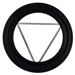 PLAFON ESTUFA VITRIFICADO NEGRO 200mm - Suministros Cámara