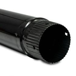 TUBO ESTUFA VITRIFICADO NEGRO 50cm 100mm - Suministros Cámara