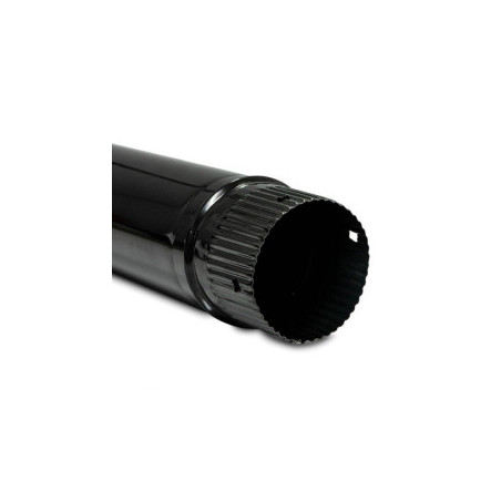 TUBO ESTUFA VITRIFICADO NEGRO 50cm 150mm - Suministros Cámara