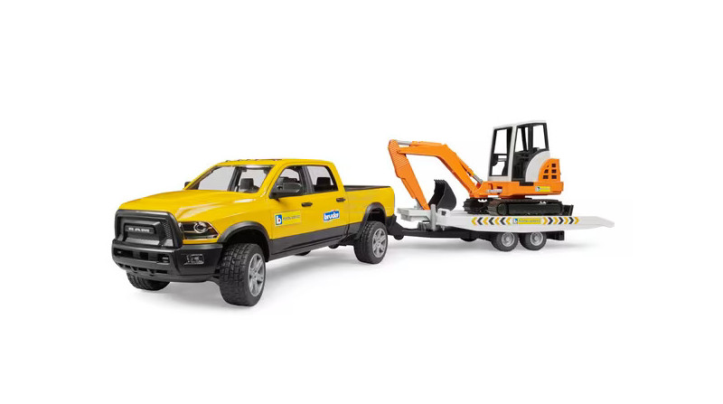 RAM CON TRAILER Y EXCAVADORA U02546 BRUDER - Suministros Cámara