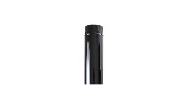 TUBO ESTUFA VITRIFICADO NEGRO 1m 120mm
