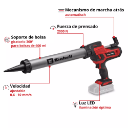 PISTOLA SILICONA TE-SG 18/600 B Li-Solo EINHELL - SUMINISTROS CAMARA
