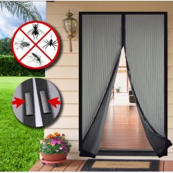 MOSQUITERA CON VELCRO/IMAN NEGRO 100 x 210 cm - SUMINISTROS CAMARA