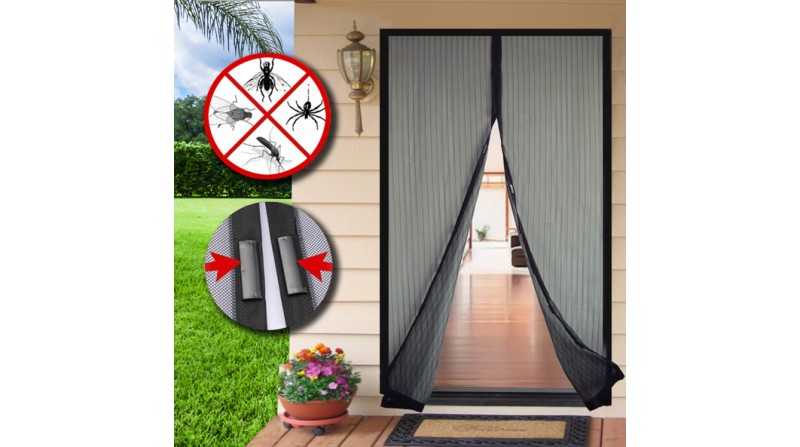 MOSQUITERA CON VELCRO/IMAN NEGRO 100 x 210 cm - SUMINISTROS CAMARA