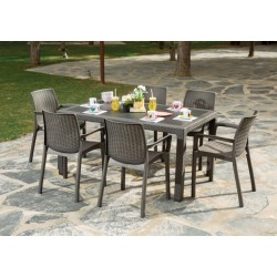 MESA JARDIN RATTAN ELEGANTE - SUMINISTROS CAMARA