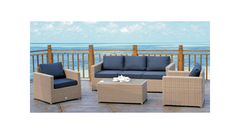 CONJUNTO RATTAN BEIGE C/COJIN CONJUNTO RATTAN BEIGE C/COJIN