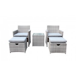 CONJUNTO sillones RATTAN con REPOSAPIES