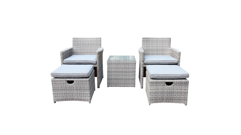 CONJUNTO sillones RATTAN con REPOSAPIES