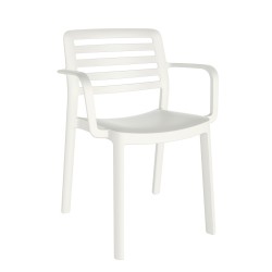 SILLA RESINA C/BRAZOS WIND BLANCA - SUMINISTROS CAMARA