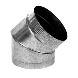 CODO ESTUFA GALVANIZADO 45º