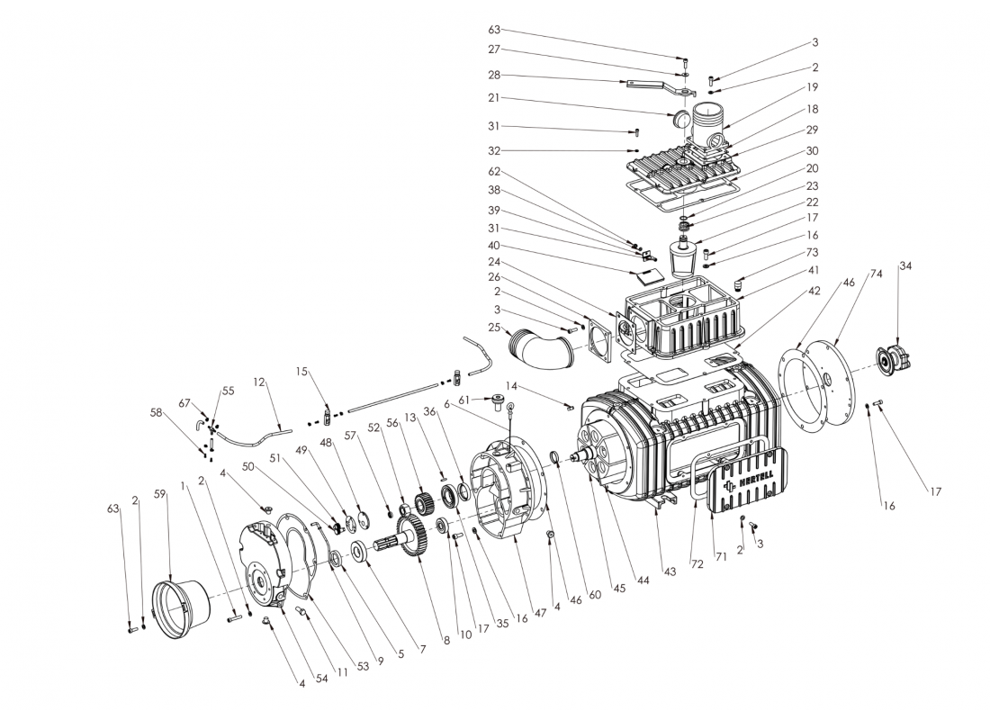 DESPIECE DEPRESOR HERTELL KL-18